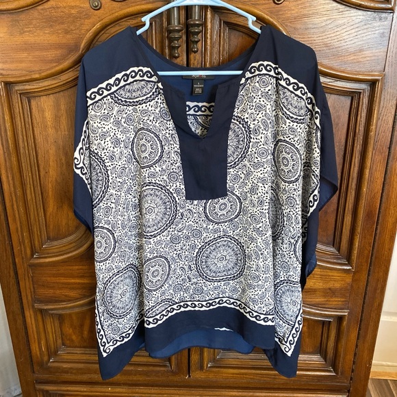 Style & Co sheer blouse top - Picture 1 of 8